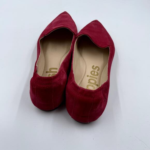 Hush Puppies Women's Hazel Pointe Red‎ Suede Pointed Toe Loafer Flats - Size 8 - Picture 4 of 7